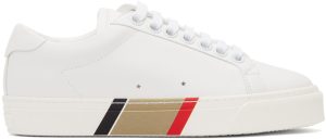 Burberry White Bio-Based Striped Sole Sneakers (8031170)