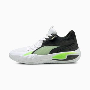Puma Court Rider I basketbalschoenen Wit/Groen (195634-07)