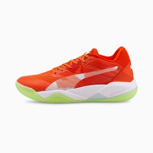 Puma Eliminate Power Nitro handbalschoenen Groen/Wit/Oranje (106460-04)