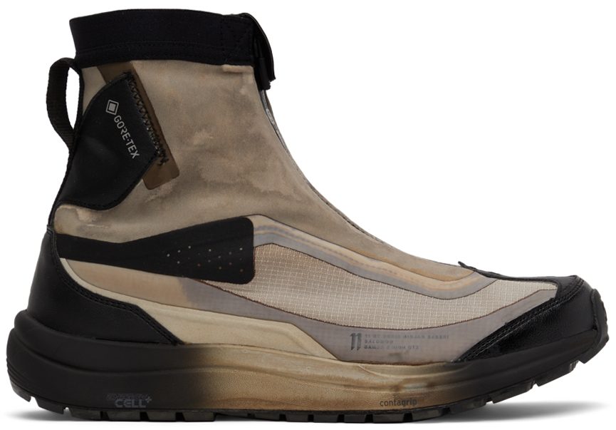 11 by Boris Bidjan Saberi Black & Taupe Salomon Edition Bamba2 High GTX Sneakers (218 11xS)