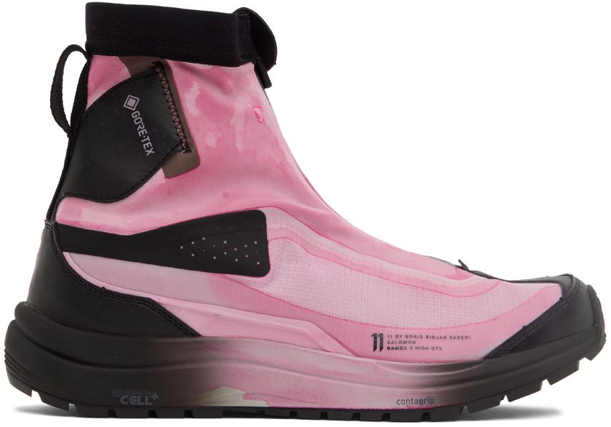 11 by Boris Bidjan Saberi Pink Salomon Edition Bamba2 High GTX Sneakers (217 11xS)