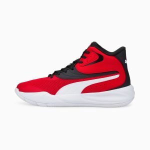 Puma Triple Mid basketbalschoenen Zwart/Rood (376451-01)
