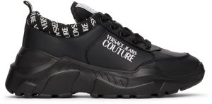Versace Jeans Couture Black Speedtrack Logo Sneakers (E71YA3SC1 EZP020)