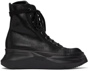 Rick Owens Drkshdw Denim Foil Abstract High Sneakers (DU02A3840 BF)