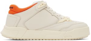 Heron Preston Off-White & Orange Leather Sneakers (HMIA025F21LEA0010300)