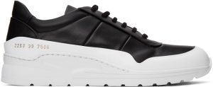 Common Projects Black & White Cross Trainer Sneakers (2263)
