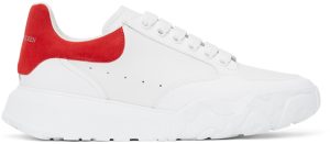 Alexander McQueen White & Red Court Trainer Sneakers (634619 WHZ96)