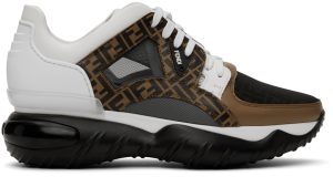 Fendi White ‘Forever Fendi’ Fancy Sneakers (7E1217 A63W)
