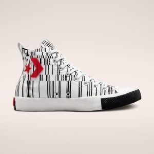 Converse UNT1TL3D Translucent Barcode Wit/zwart/university Red (A02598C)