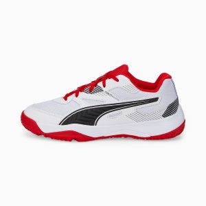 Puma Solarflash II Indoor Sports Shoes Youth Wit/Zwart/Rood (106883-04)