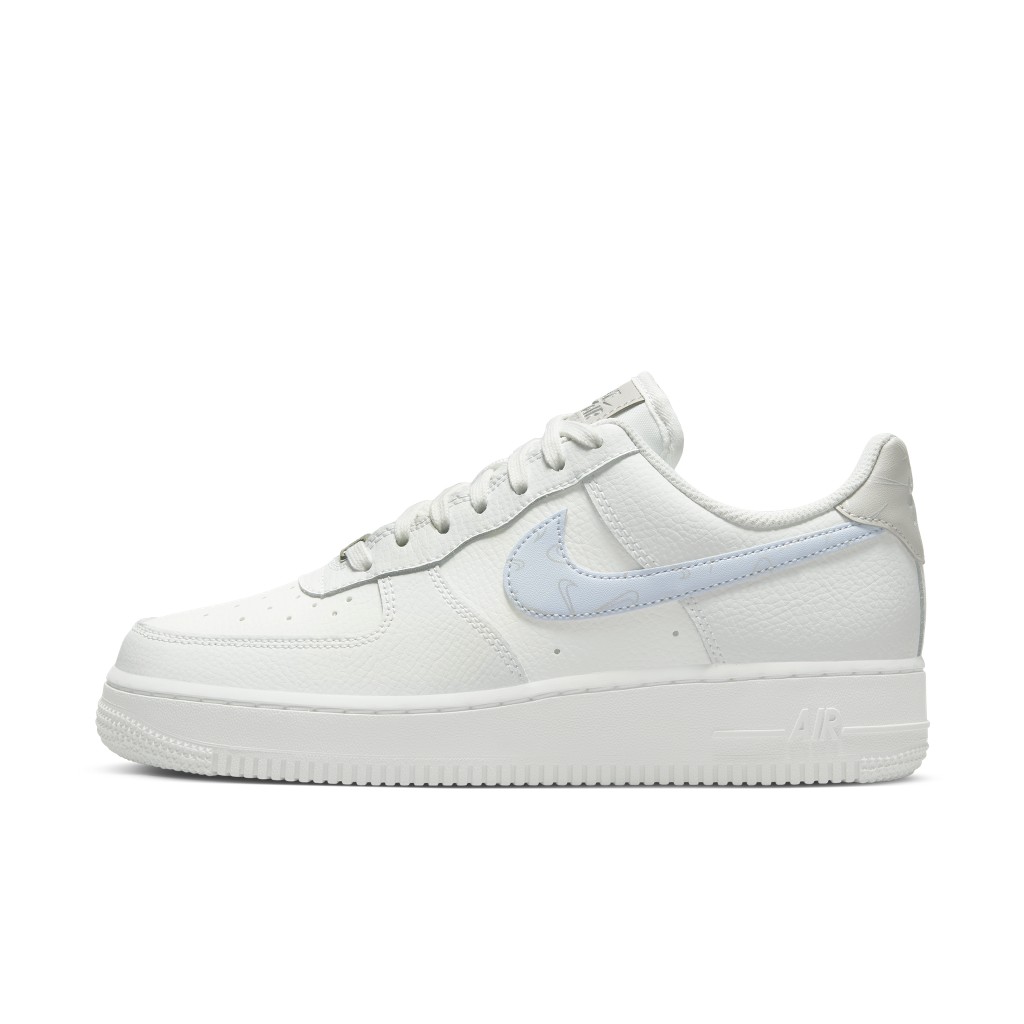 Elaine Nike Air Force 1 '07 Mini Swooshes White Sail Metallic Silver