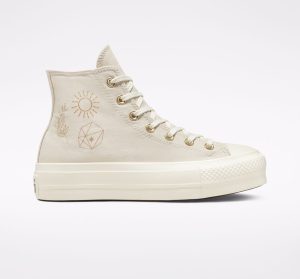 Converse Chuck Taylor All Star Lift Platform Golden Elements Desert Sand/egret/light Gold (A02205C)