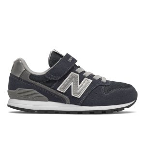 New Balance 996 Bungee Lace with Top Strap Navy / Silver (YV996V3-36221)