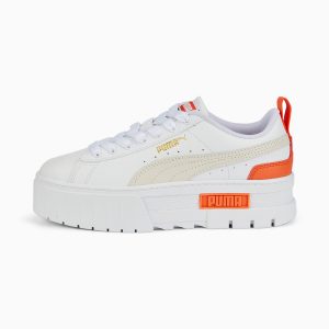 Puma Mayze leren Wit/Grijs (384527-06)