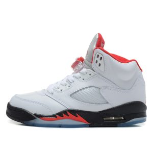 Air Jordan 5 Retro White Fire Red Black (136027-100)