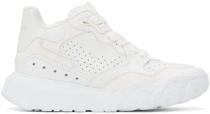 Alexander McQueen White New Court Low-Top Sneakers (708082WICD6)