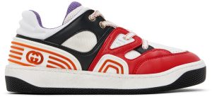 Gucci Kids Red & Black Basket Sneakers (702920 2SH90)
