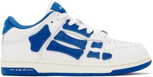 AMIRI Kids Blue & White Skel-Top Sneakers (PF22KFS004-466)