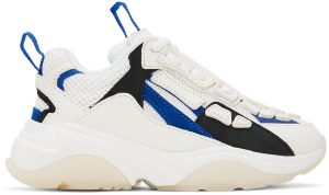 AMIRI Kids White & Blue Bone Runner Sneakers (PF22KFS001-123)