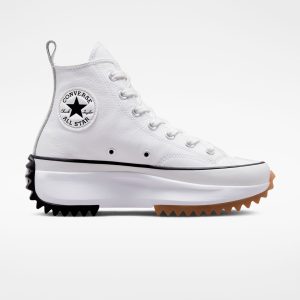 Converse Run Star Hike Platform Foundational Leather Wit/zwart/gum