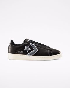 Converse Pro Leather Low ‘1980’s Pack – Black’ Black/Silver/Egret (167268C)