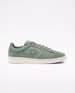 Converse Pro Leather Low ‘Earth Tone Suede – Lily Pad’ Lily Pad/Pale Putty/Black (167889C)
