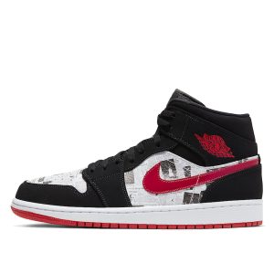 Air Jordan 1 Mid SE Newspaper Air Times (852542-061)