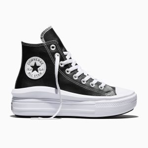 Converse Chuck Taylor All Star Move Platform Foundational Leather Zwart/wit/wit