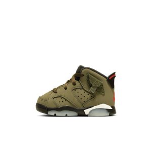 Travis Scott x Air Jordan 6 Retro TD ‘Olive’ Medium Olive/Black/Sail/Univeristy Red (CQ3567-200)