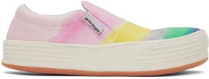 Palm Angels Multicolor Canvas Stripe Sneakers (PWIA040S22FAB0038400)