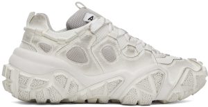Acne Studios White Tumbled Low Sneakers (AD0307-)