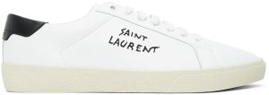 Saint Laurent White & Black Court Classic Sneaker (61068508G10)