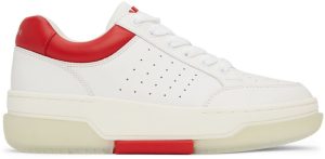 AMIRI White & Red Stadium Low Sneakers (PS22MFS007-124)
