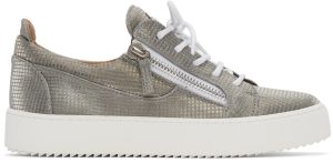 Giuseppe Zanotti Silver Frankie Sneakers (RU10039-90478)