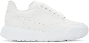 Alexander McQueen White Court Trainer Sneakers (633915WIA98)
