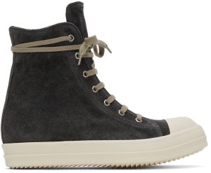 Rick Owens Grey Suede Sneakers (RU02A5890 LVS)