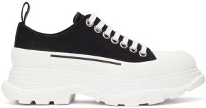 Alexander McQueen Black Tread Slick Low Sneakers (611705 W4MV2)