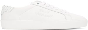 Saint Laurent White Python Court Classic Sneakers (640670 0ZS11)