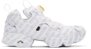 VETEMENTS White Reebok Classics Edition Logo Emoji Instapump Fury Sneakers (CN3765)