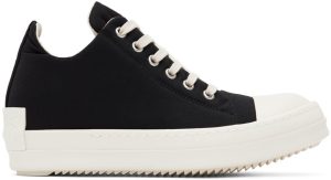 Rick Owens Drkshdw Black Faille Sneakers (DS02B4802 MUEH3)