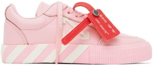 Off-White Kids Pink & White Vulcanized Sneakers (OGIA001S22LEA0013001)