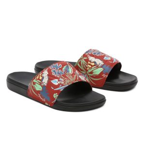 VANS Hawaiian Jungle La Costa Slide-on Slippers Rood (VN0A5HF5AN6)