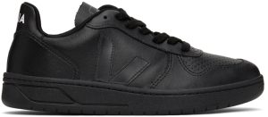 Veja Black Faux-Leather V-10 Sneakers (VX0702562)