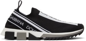 Dolce & Gabbana Black & White Sorrento Sneakers (CS1713 AH677)