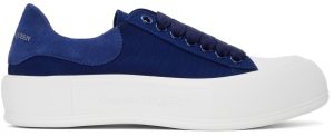 Alexander McQueen Khaki Deck Lace-Up Plimsoll Sneakers (654594W4PQ1)