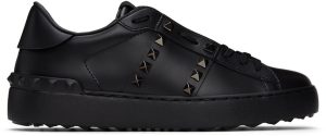 Valentino Garavani Black Rockstud Untitled Open Sneakers (WW2S0A01BXE)