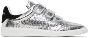 Isabel Marant Silver Goatskin Beth Sneakers (21HBK0031-21H021S)