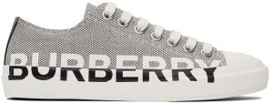 Burberry Black & White Logo Print Sneakers (8042130)