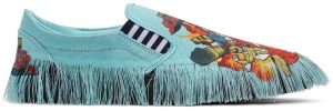 Doublet Blue Anime Fringe Embroidery Sneakers (21AW48FT42)