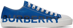 Burberry Blue Logo Print Sneakers (8041825)